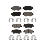 Front Rear Ceramic Brake Pads Kit For 2011 Hyundai Accent KCX-100152