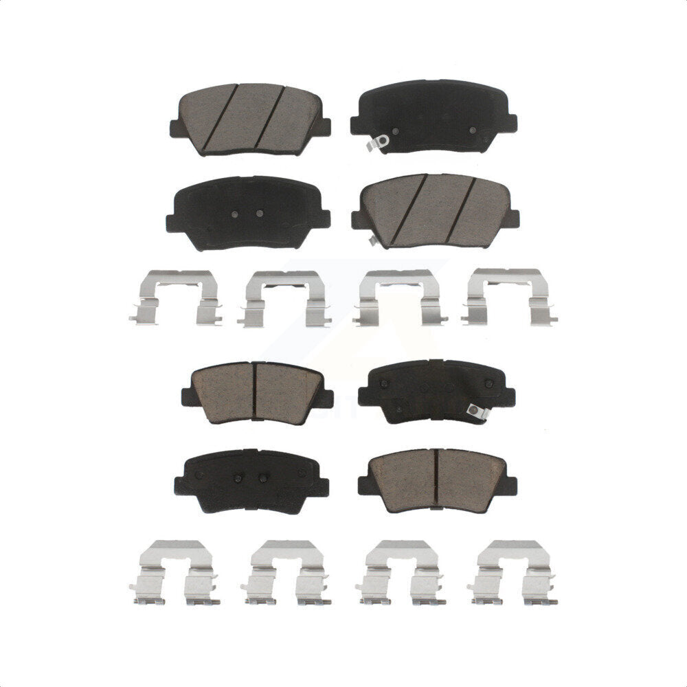 Front Rear Ceramic Brake Pads Kit For 2012-2017 Hyundai Azera KCX-100481
