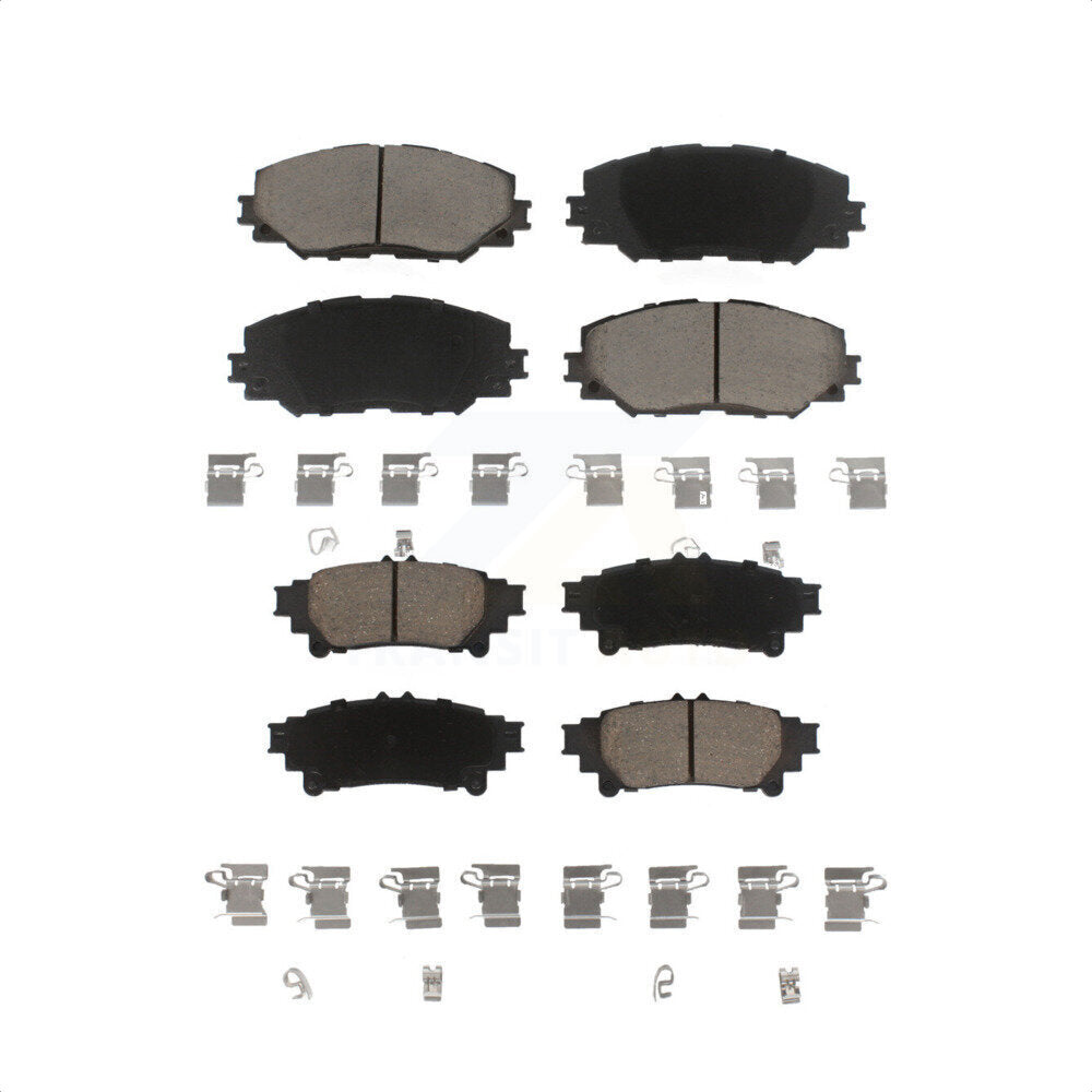 Front Rear Ceramic Brake Pads Kit For 2012-2018 Toyota Prius V KCX-100439