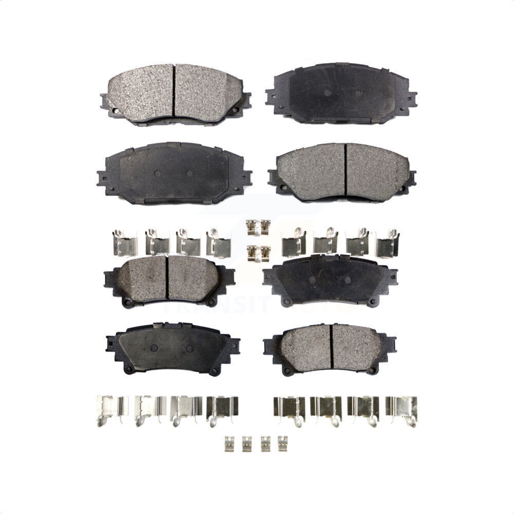 Front Rear Ceramic Brake Pads Kit For 2012-2018 Toyota Prius V KTC-100106