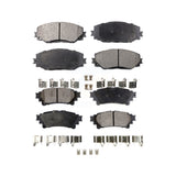 Front Rear Ceramic Brake Pads Kit For 2012-2018 Toyota Prius V KTC-100106