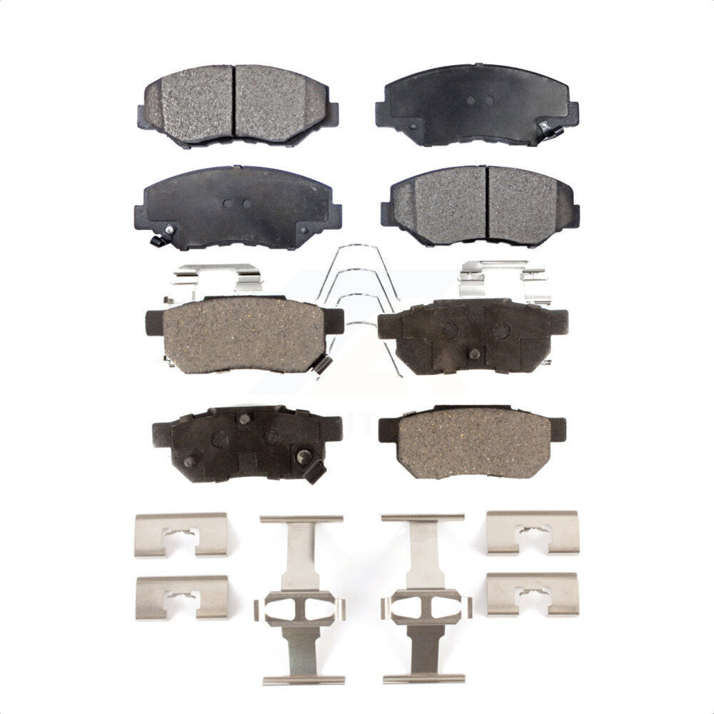 Front Rear Ceramic Brake Pads Kit For 2013-2014 Honda Fit EV Vehicles Manufactured In Mexico KTC-100571