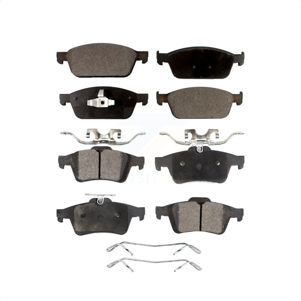 Front Rear Ceramic Brake Pads Kit For 2013-2018 Ford Focus ST KTC-100279