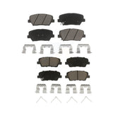 Front Rear Ceramic Brake Pads Kit For 2014-2015 Kia Sorento With Red Painted Calipers KCX-100482
