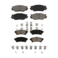 Front Rear Ceramic Brake Pads Kit For 2014-2015 Lexus IS250 Base with RWD With F Sport Package KCX-100288