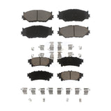 Front Rear Ceramic Brake Pads Kit For 2014-2015 Lexus IS250 Base with RWD With F Sport Package KCX-100288