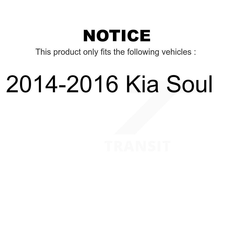 Front Rear Ceramic Brake Pads Kit For 2014-2016 Kia Soul KCX-100470
