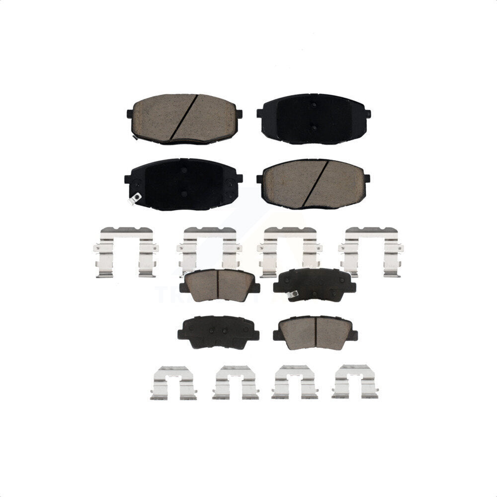Front Rear Ceramic Brake Pads Kit For 2014-2016 Kia Soul KCX-100470