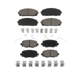Front Rear Ceramic Brake Pads Kit For 2014-2022 Jeep Cherokee With Dual Piston Caliper KCX-100013