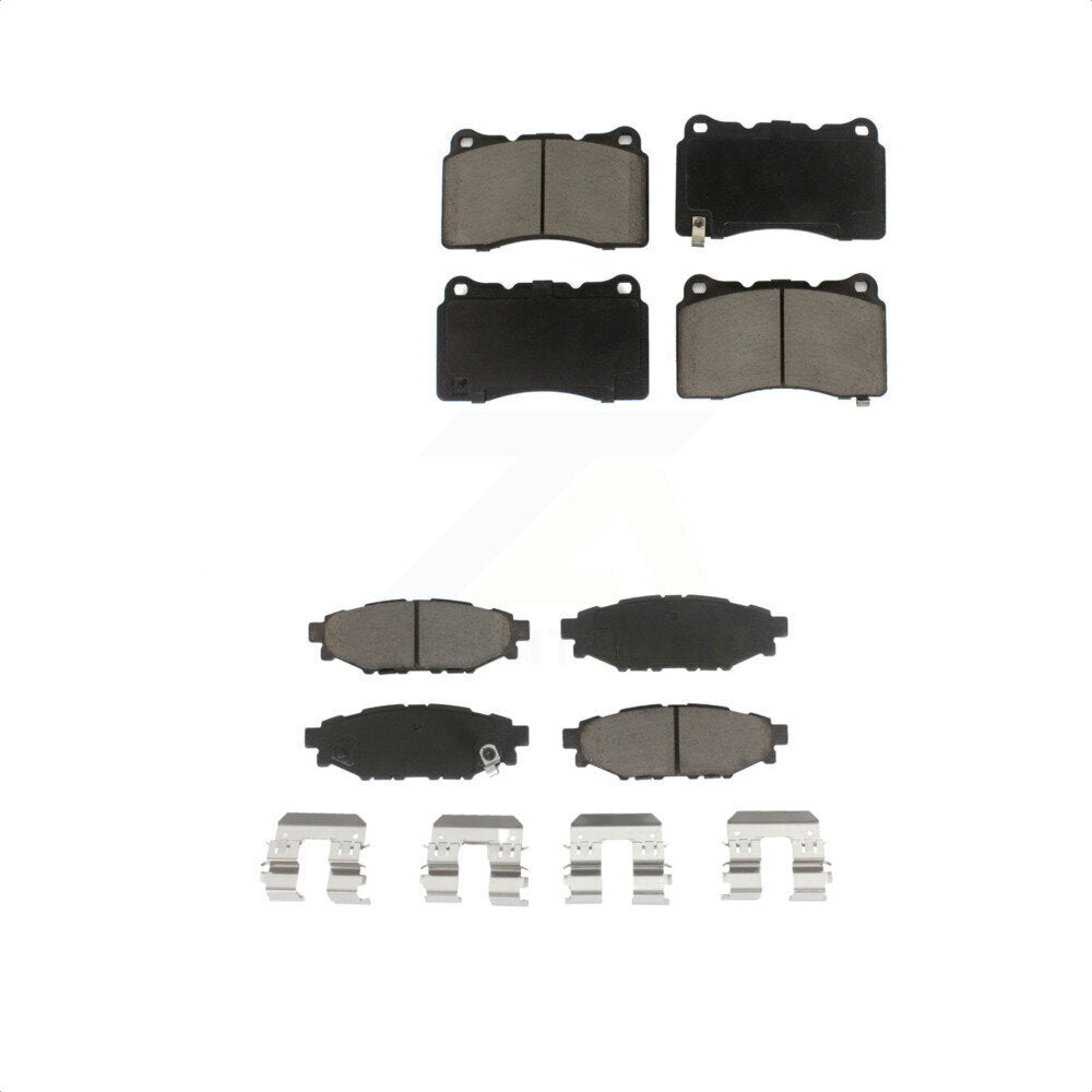 Front Rear Ceramic Brake Pads Kit For 2014 Subaru WRX With 15" Factory Wheels KCX-100108