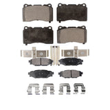 Front Rear Ceramic Brake Pads Kit For 2014 Subaru WRX With 15" Factory Wheels KTC-100003