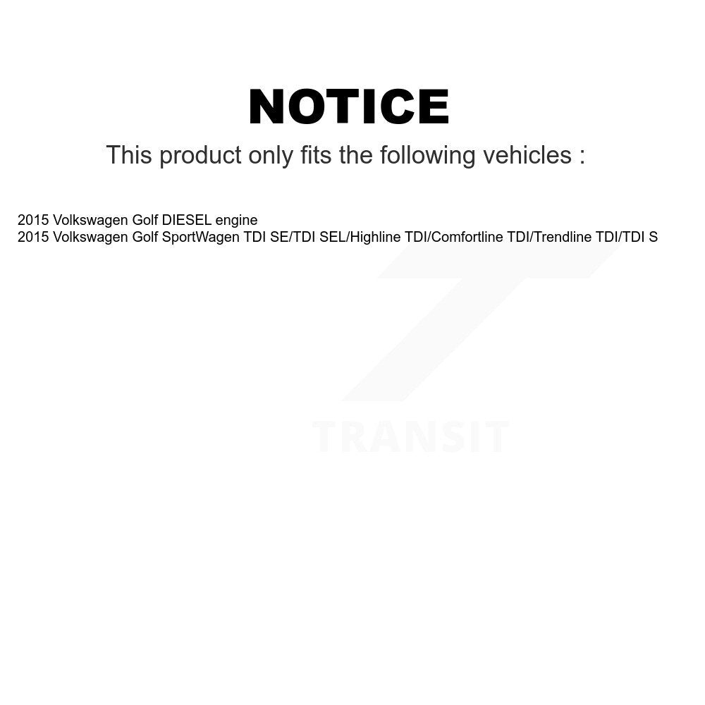 Front Rear Ceramic Brake Pads Kit For 2015-2015 Volkswagen Golf SportWagen KCX-100451