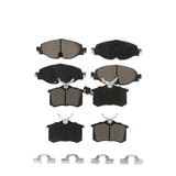 Front Rear Ceramic Brake Pads Kit For 2015-2015 Volkswagen Golf SportWagen KCX-100451