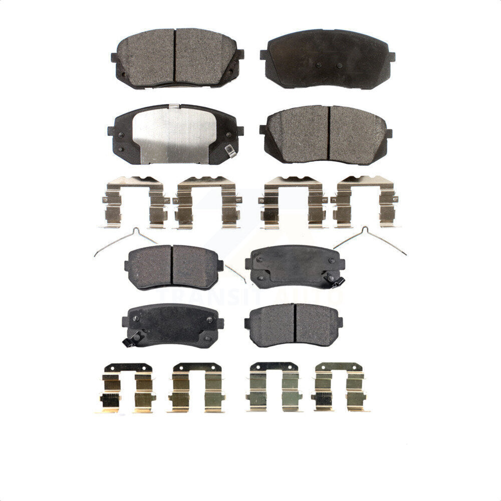 Front Rear Ceramic Brake Pads Kit For 2015-2016 Hyundai Sonata GAS engine With Manual Parking KTC-100306