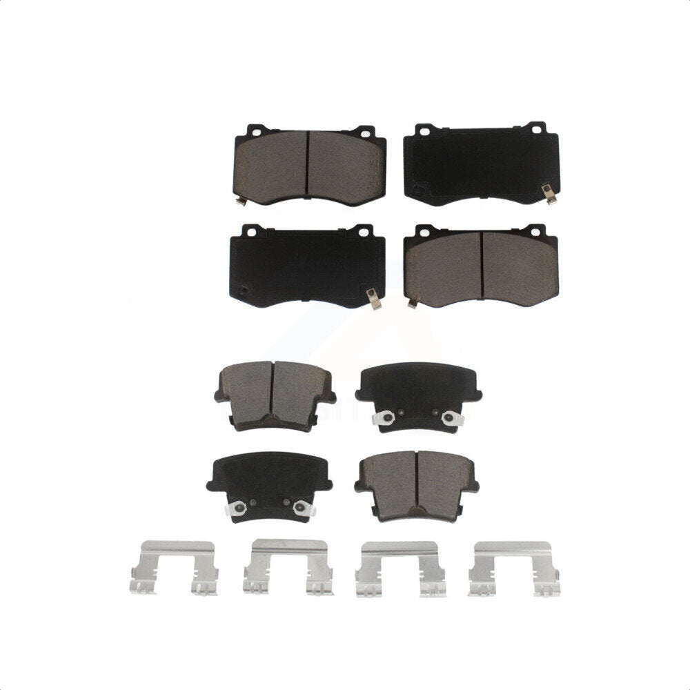 Front Rear Ceramic Brake Pads Kit For 2015 Dodge Charger R T Scat Pack with 6.4L KCX-100033