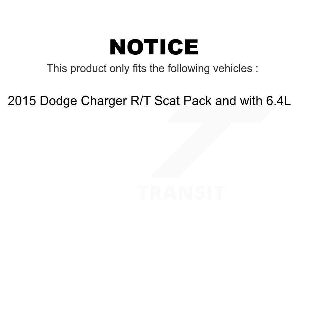 Front Rear Ceramic Brake Pads Kit For 2015 Dodge Charger R T Scat Pack with 6.4L KTC-100078