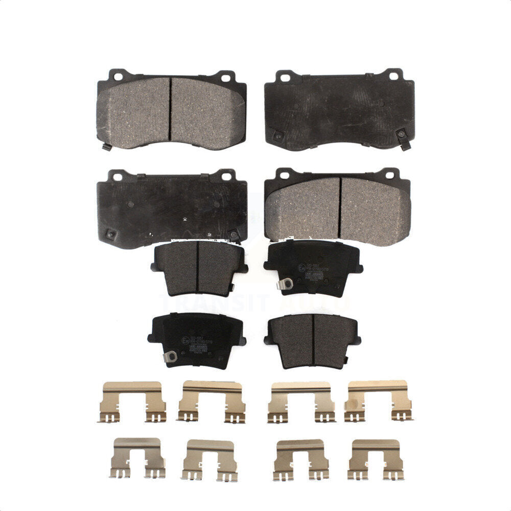 Front Rear Ceramic Brake Pads Kit For 2015 Dodge Charger R T Scat Pack with 6.4L KTC-100078