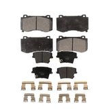 Front Rear Ceramic Brake Pads Kit For 2015 Dodge Charger R T Scat Pack with 6.4L KTC-100078