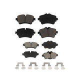 Front Rear Ceramic Brake Pads Kit For 2015 Mini Cooper 1.6L With 294mm Diameter Rotor KCX-100079