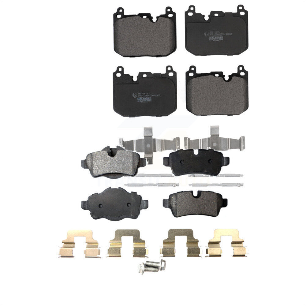 Front Rear Ceramic Brake Pads Kit For 2015 Mini Cooper S John Works with 1.6L With 5 Lug Wheels KTC-100716