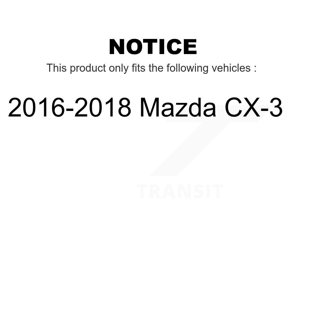Front Rear Ceramic Brake Pads Kit For 2016-2018 Mazda CX-3 KCX-100524