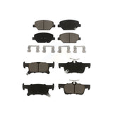 Front Rear Ceramic Brake Pads Kit For 2016-2019 Buick Envision With 288mm Diameter Rotor KCX-100240