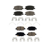 Front Rear Ceramic Brake Pads Kit For 2016-2020 Chevrolet Malibu With Manual Parking KCX-100306