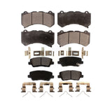 Front Rear Ceramic Brake Pads Kit For 2016 Cadillac CTS Vsport Premium with RWD Without Performance Lining KTC-100638