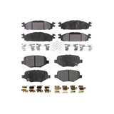 Front Rear Ceramic Brake Pads Kit For 2016 Ford Explorer Base With Heavy Duty Brakes KTC-100742