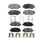 Front Rear Ceramic Brake Pads Kit For 2016 Honda CR-Z KTC-100548