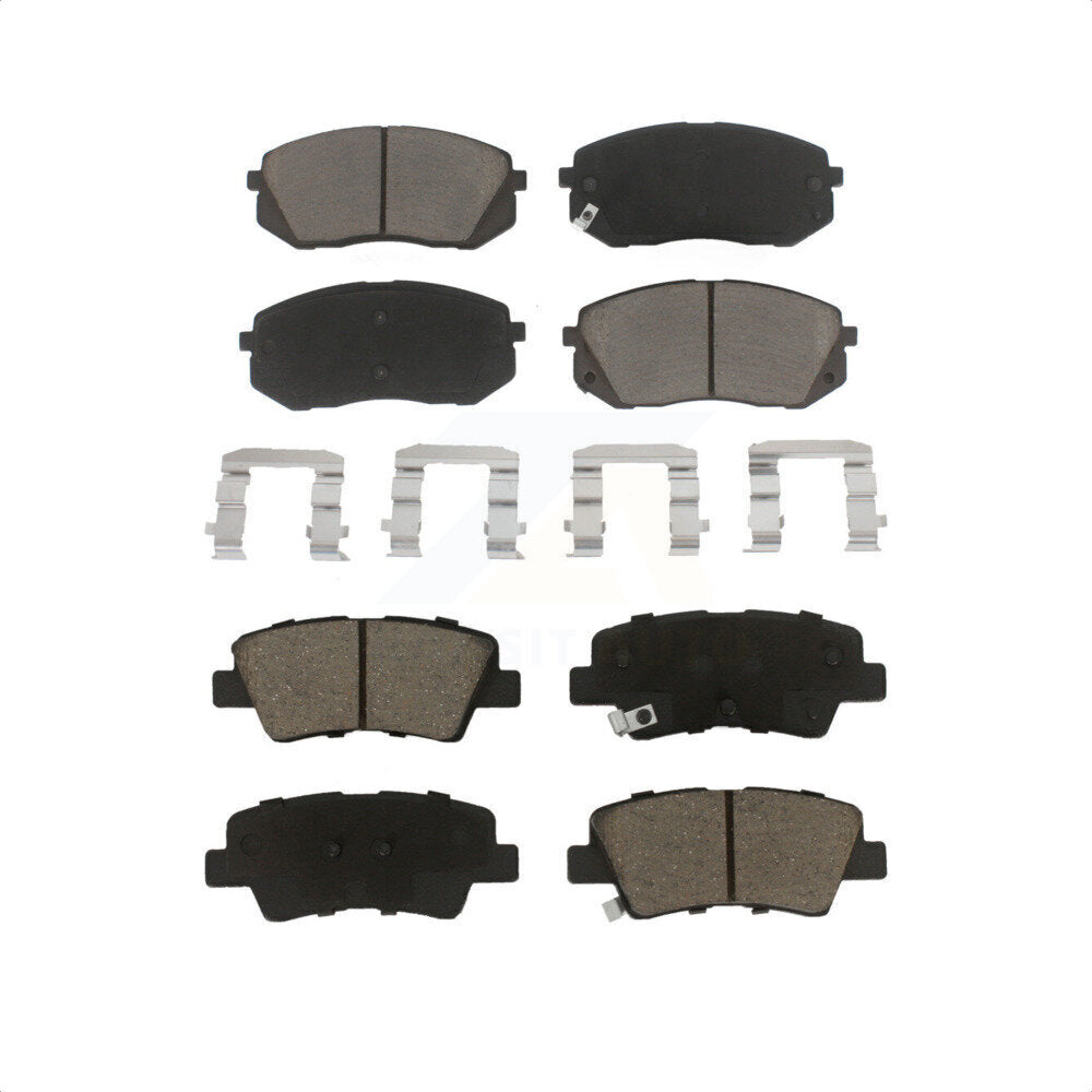 Front Rear Ceramic Brake Pads Kit For 2016 Kia Soul EV From Chassis VIN #160921 KCX-100334
