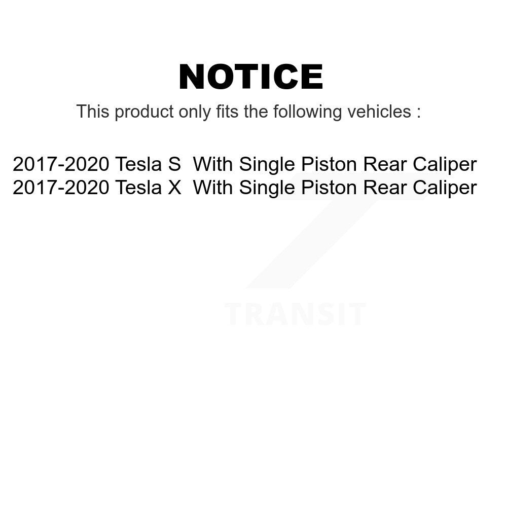 Front Rear Ceramic Brake Pads Kit For 2017-2020 Tesla S X With Single Piston Caliper KTC-100729