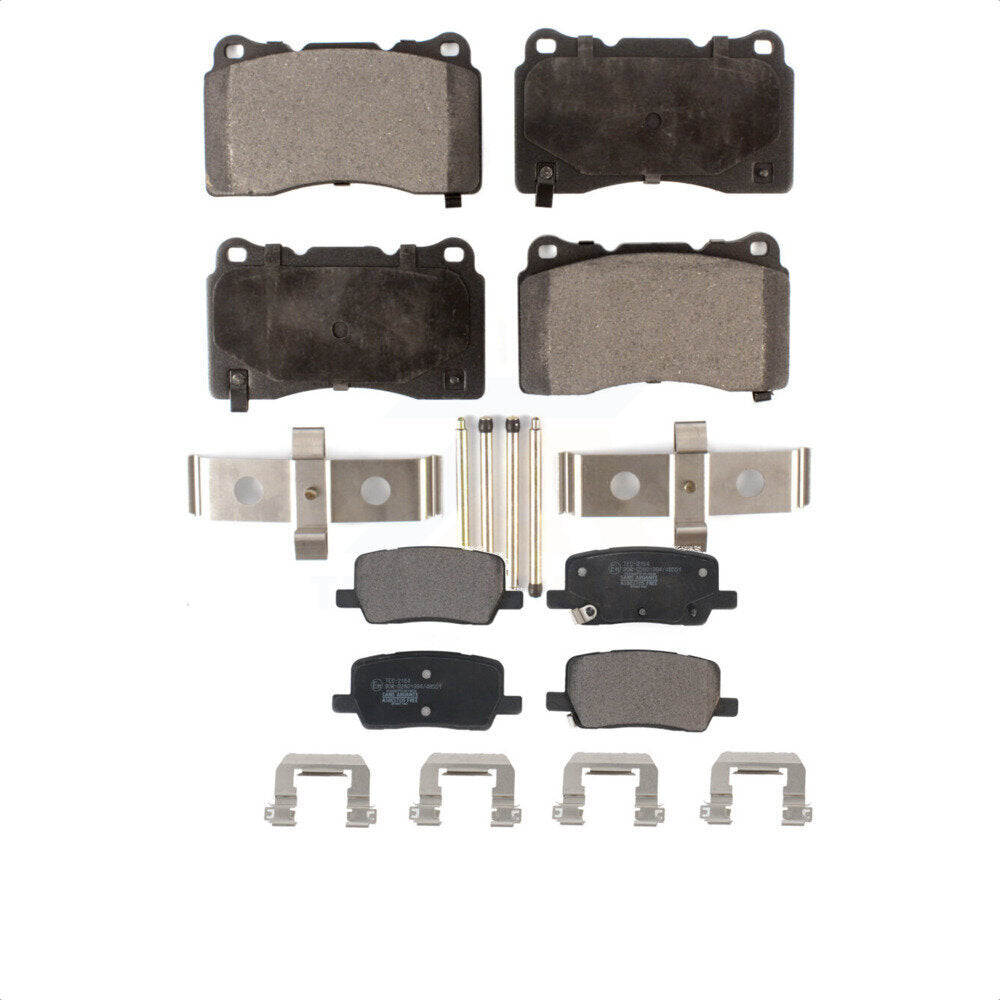 Front Rear Ceramic Brake Pads Kit For 2017-2020 Tesla S X With Single Piston Caliper KTC-100729