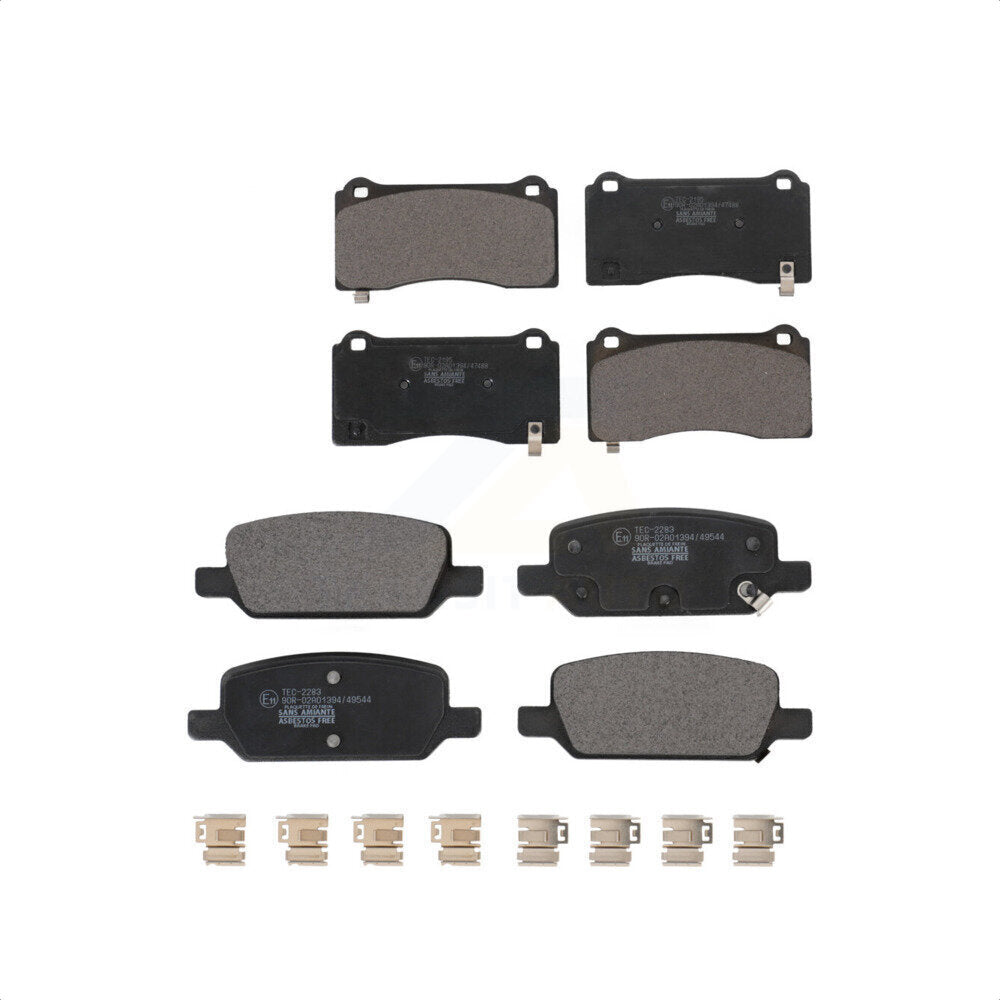 Front Rear Ceramic Brake Pads Kit For 2017-2022 Tesla 3 With Gray Painted Calipers KTC-100700