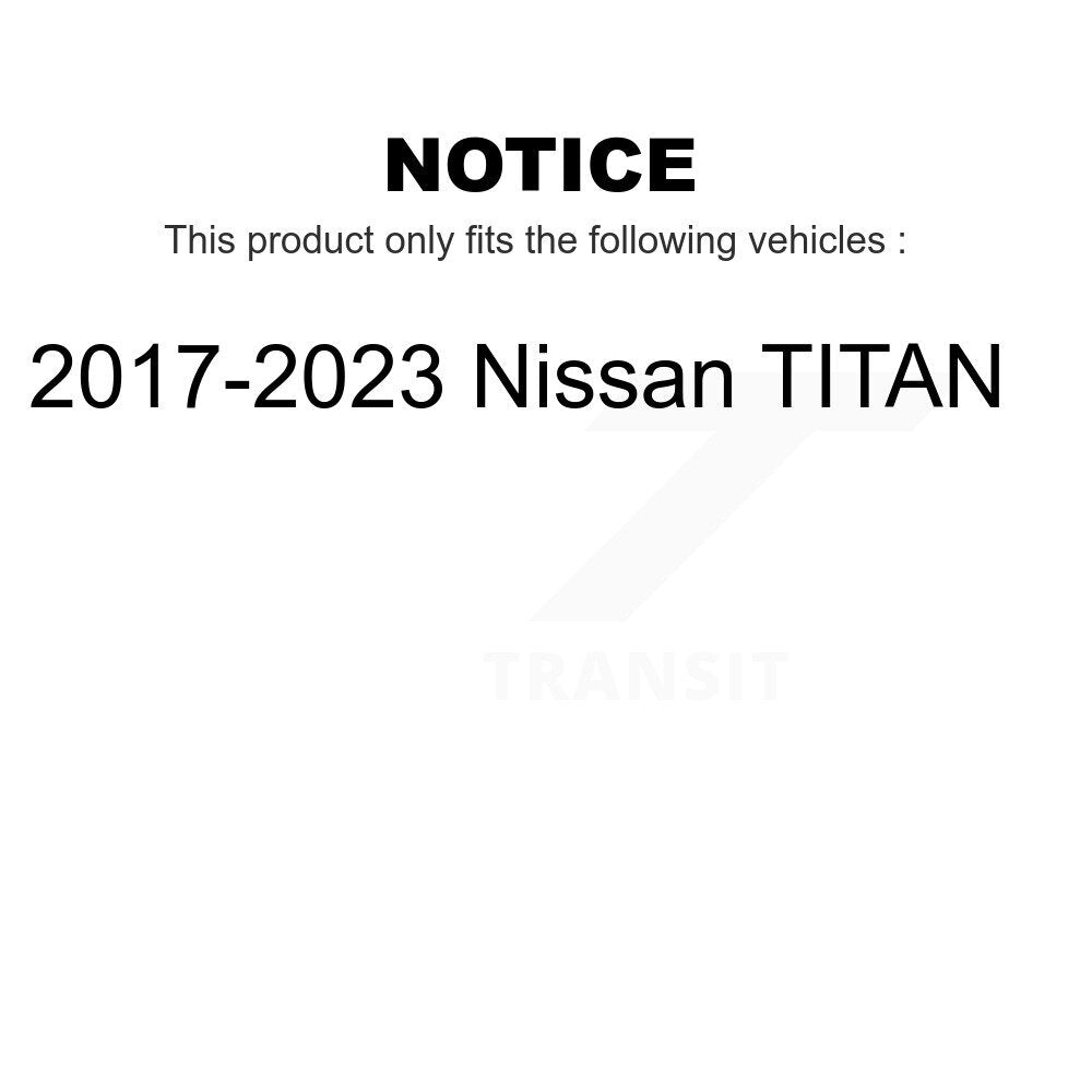 Front Rear Ceramic Brake Pads Kit For 2017-2023 Nissan TITAN KCX-100349