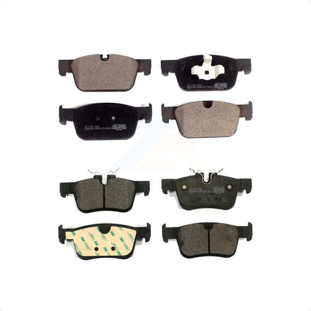 Front Rear Ceramic Brake Pads Kit For 2018-2019 Volvo XC60 With 322mm Diameter Rotor KTC-100561