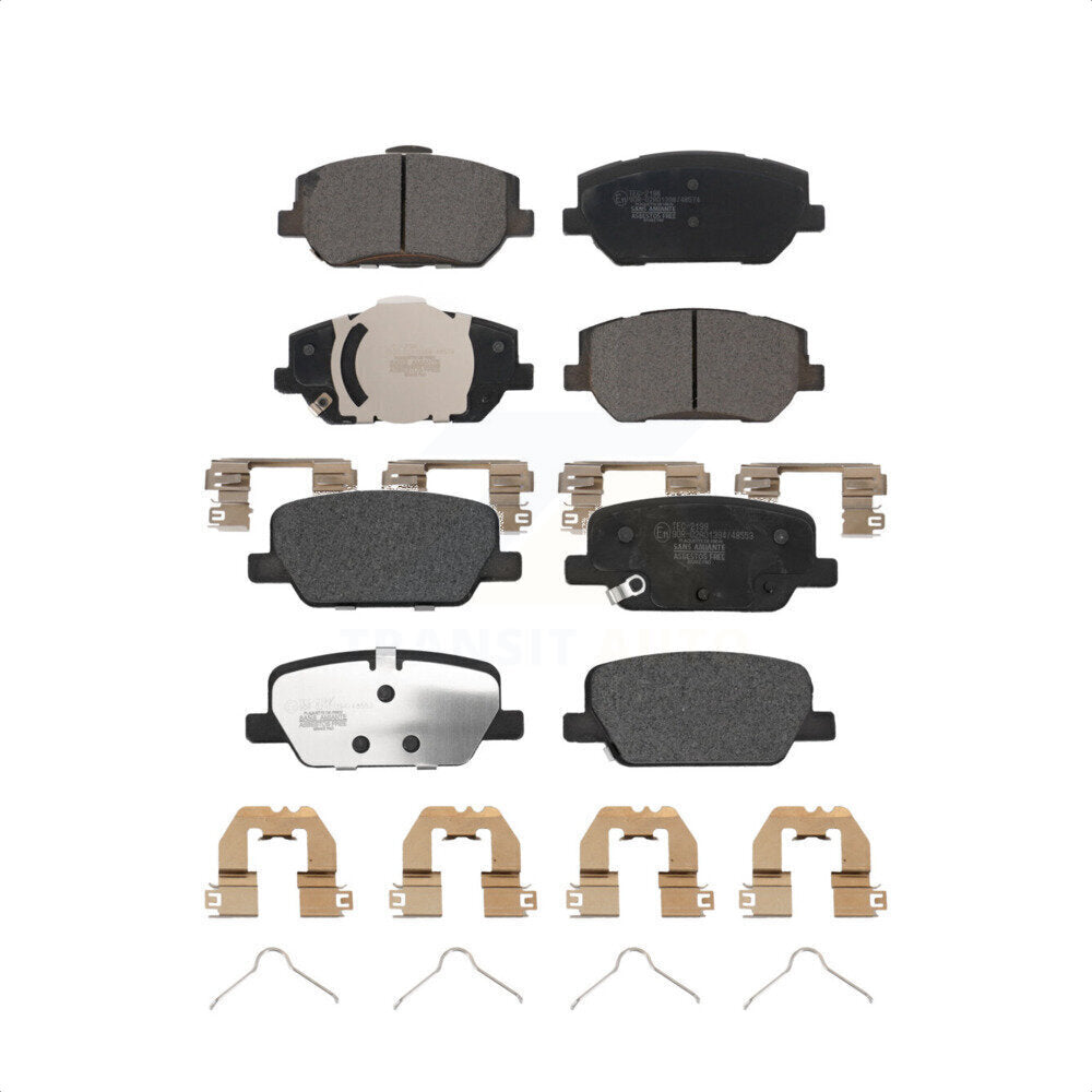 Front Rear Ceramic Brake Pads Kit For 2019-2020 Hyundai Santa Fe KTC-100694