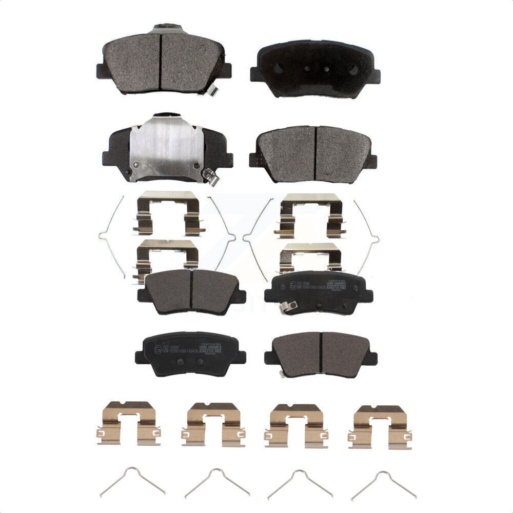 Front Rear Ceramic Brake Pads Kit For 2019-2022 Hyundai Nexo KTC-100775