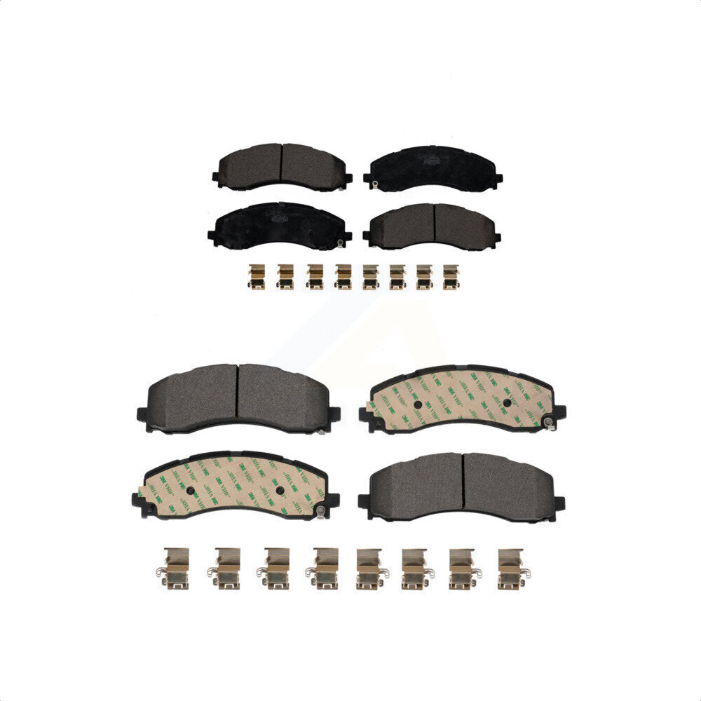Front Rear Ceramic Brake Pads Kit For 2019-2022 Ram 2500 3500 KTC-100753