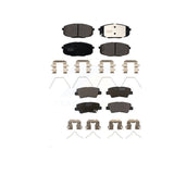 Front Rear Ceramic Brake Pads Kit For 2019 Kia Soul Naturally Aspirated KTC-100763