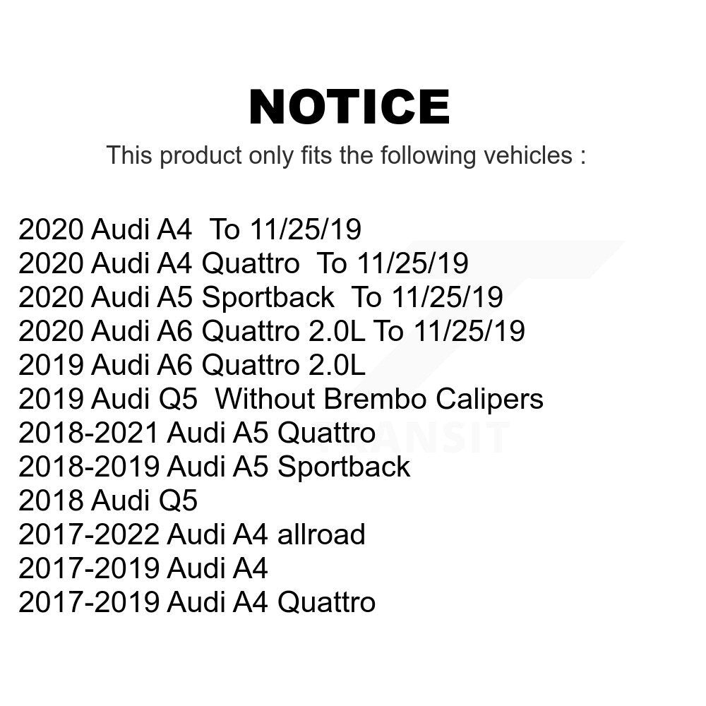 Front Rear Ceramic Brake Pads Kit For Audi Q5 A4 A5 Quattro A6 Sportback allroad KTC-100543