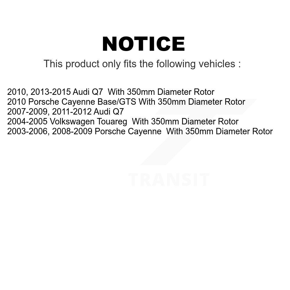 Front Rear Ceramic Brake Pads Kit For Audi Q7 Porsche Cayenne Volkswagen Touareg KTC-100017