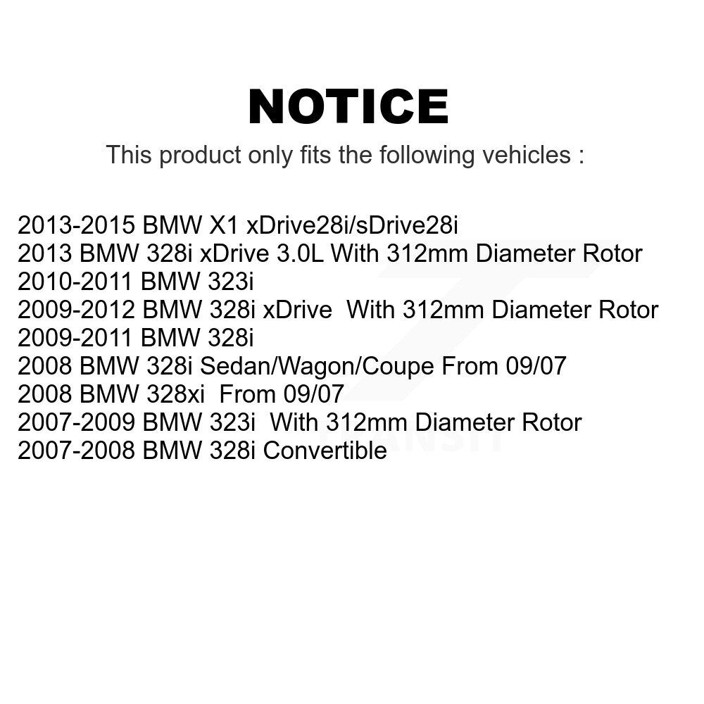 Front Rear Ceramic Brake Pads Kit For BMW 328i xDrive X1 328xi 323i KCX-100313