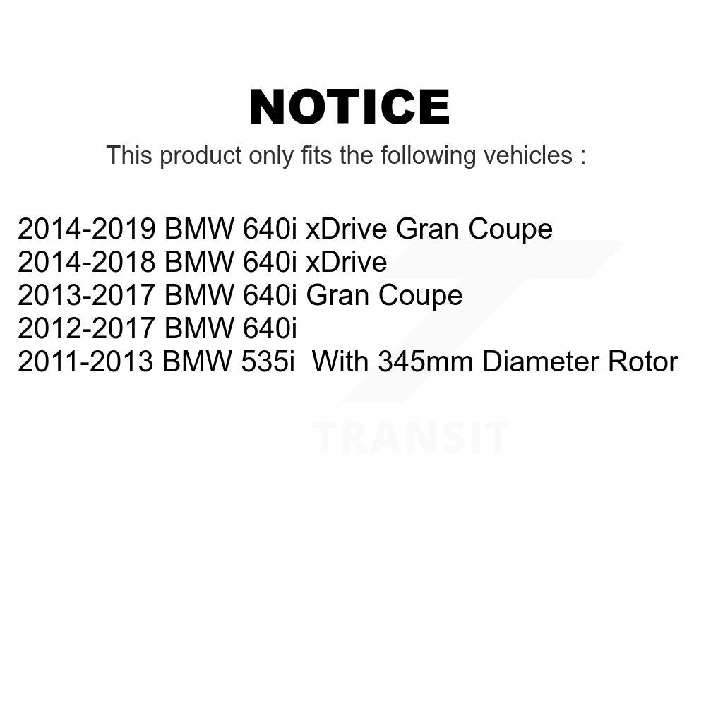 Front Rear Ceramic Brake Pads Kit For BMW 535i 640i Gran Coupe xDrive KTC-100222