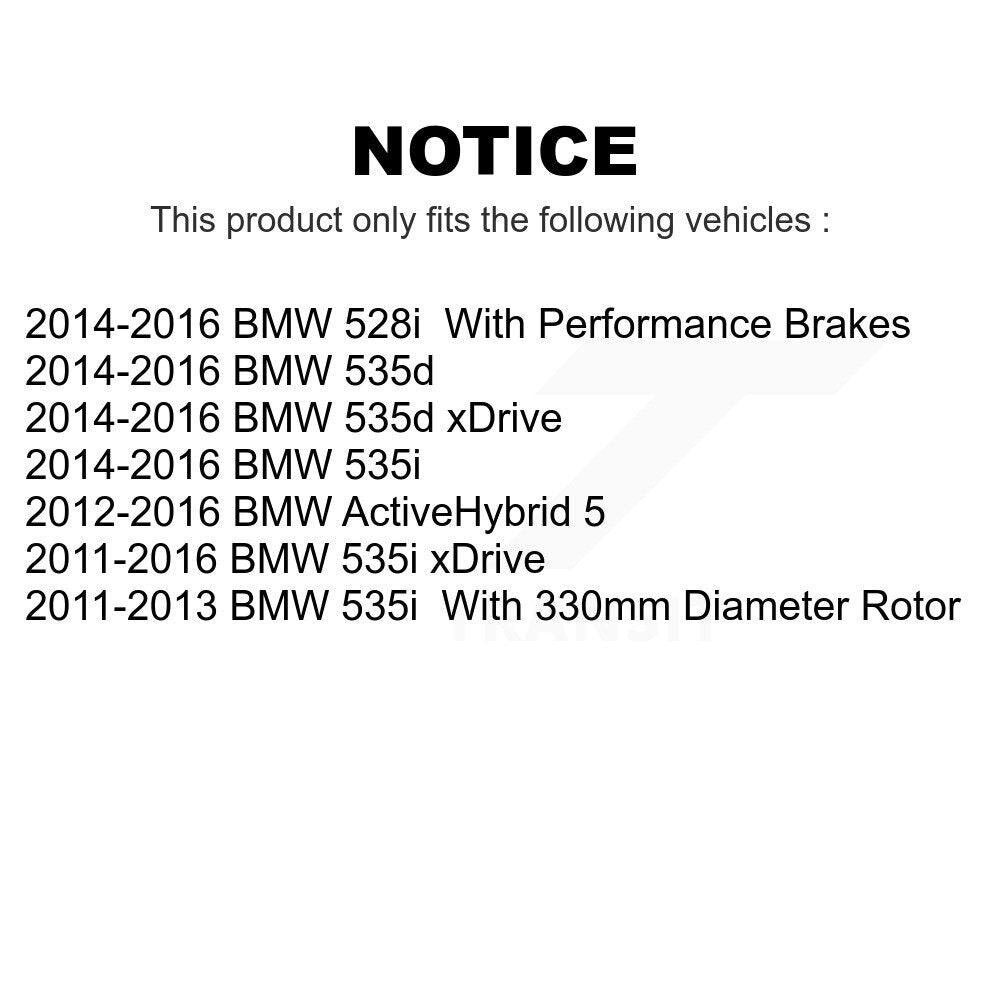 Front Rear Ceramic Brake Pads Kit For BMW 535i xDrive 528i 535d ActiveHybrid 5 KTC-100223