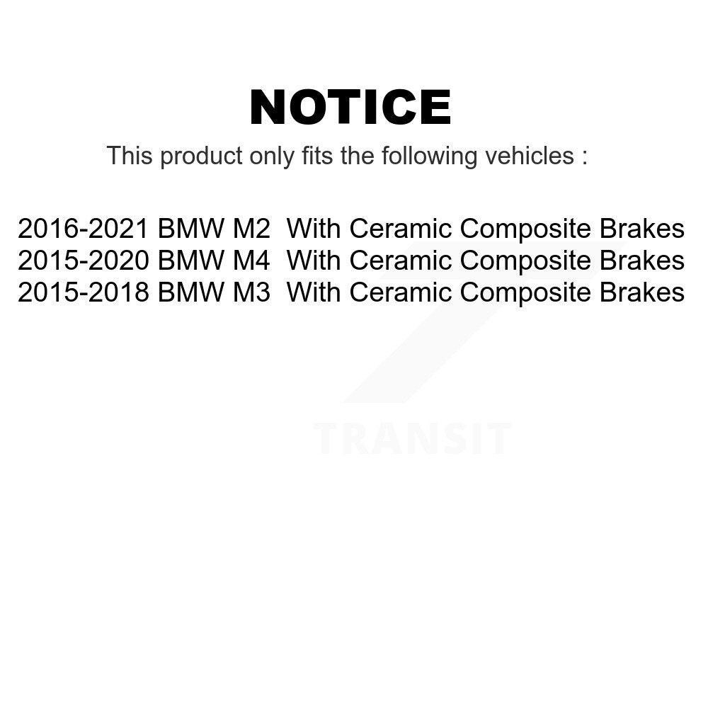 Front Rear Ceramic Brake Pads Kit For BMW M4 M3 M2 With Composite Brakes KTC-100743