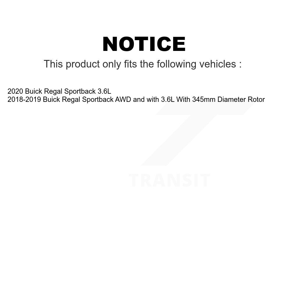 Front Rear Ceramic Brake Pads Kit For Buick Regal Sportback KTC-100651