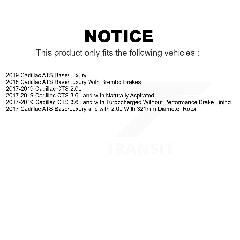 Front Rear Ceramic Brake Pads Kit For Cadillac CTS ATS KTC-100637