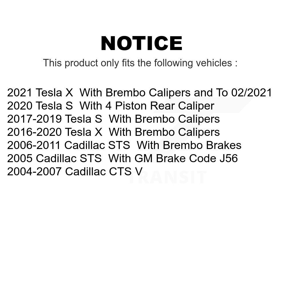 Front Rear Ceramic Brake Pads Kit For Cadillac CTS Tesla STS X S KTC-100001