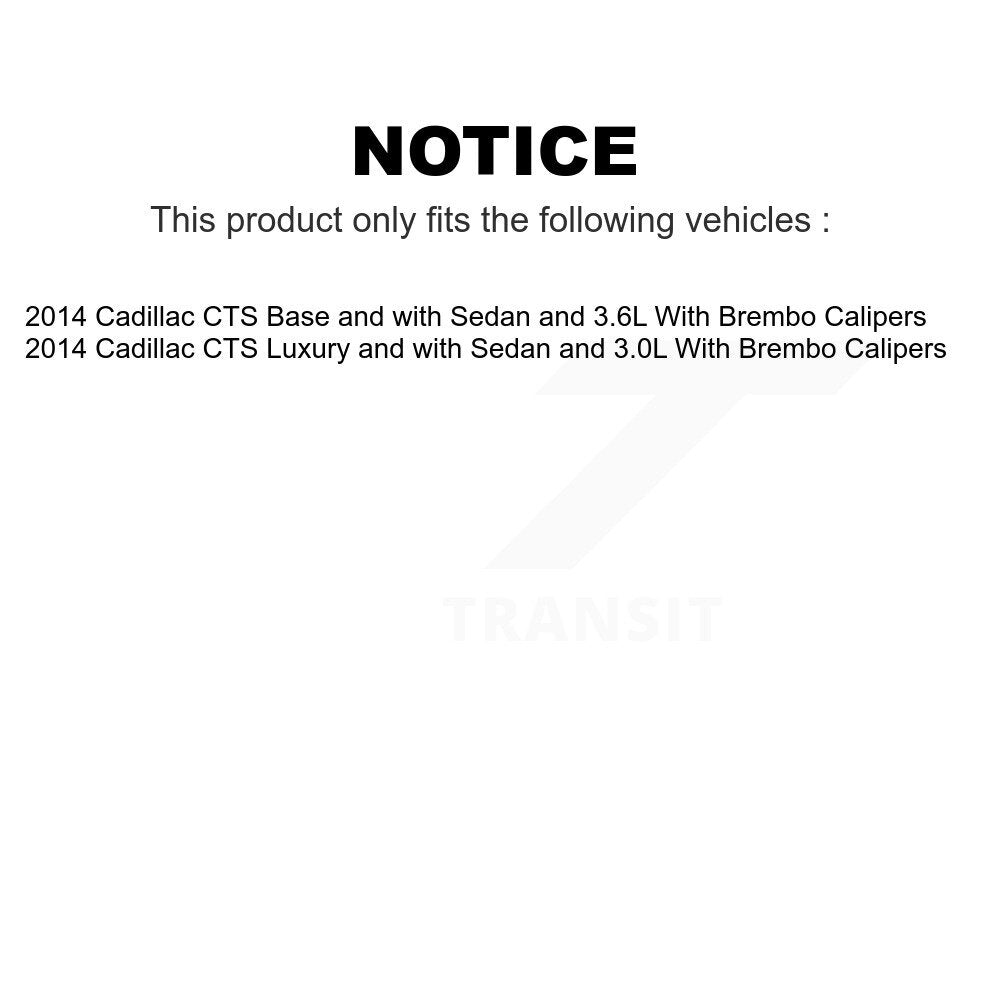 Front Rear Ceramic Brake Pads Kit For Cadillac CTS With Brembo Calipers KTC-100661